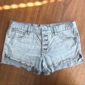 Free People Grey Jean Shorts